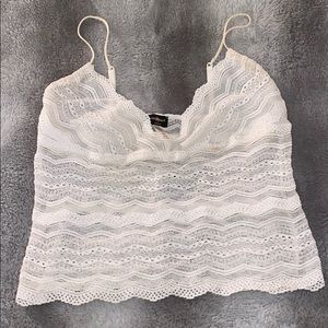 Cosabella white lace tank top